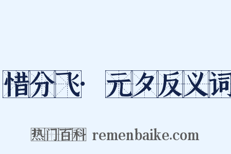 惜分飞·元夕反义词是什么意思的图片